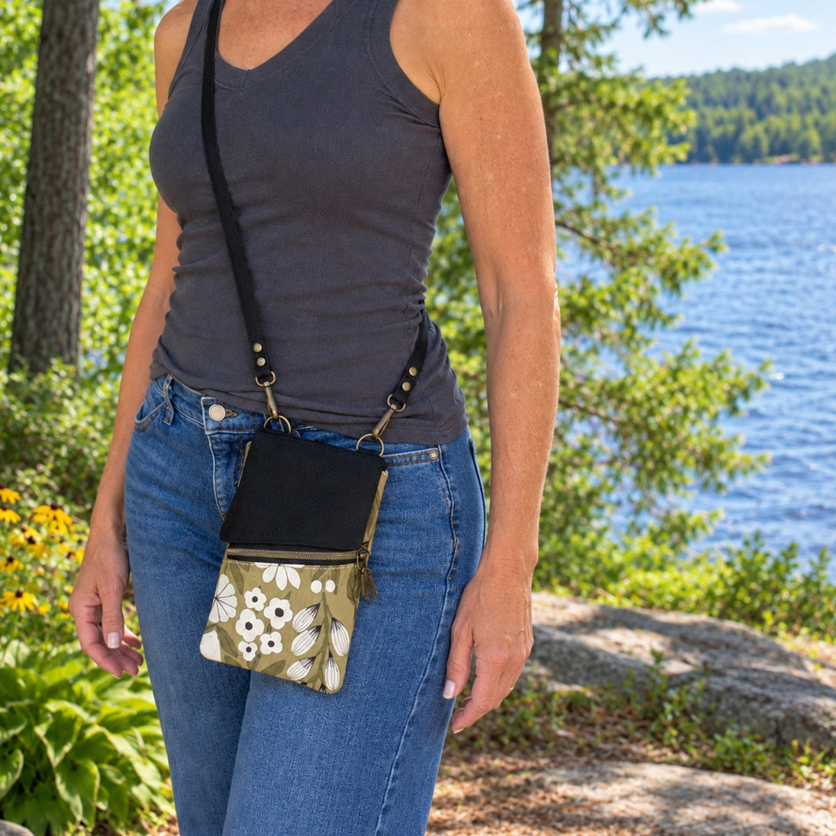 Whimsy Floral Olive Green